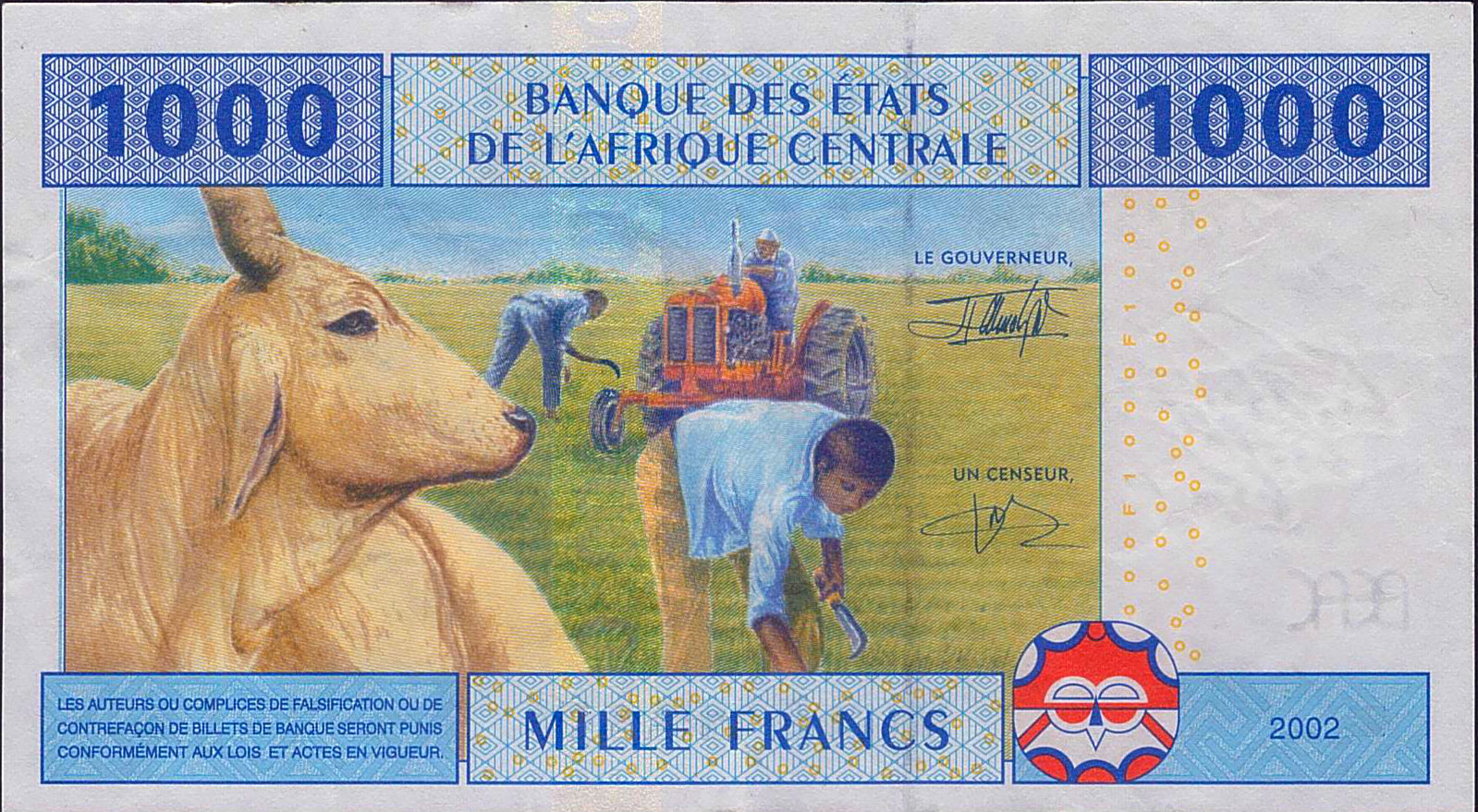 Congo (C.A.S) 1000 2002 aUNC P-107T/a
